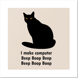 Don`t Worry I`m from Tech Support Cat Funny IT Developer Programming Nerdy Humor Coder Slogans Posters and Art